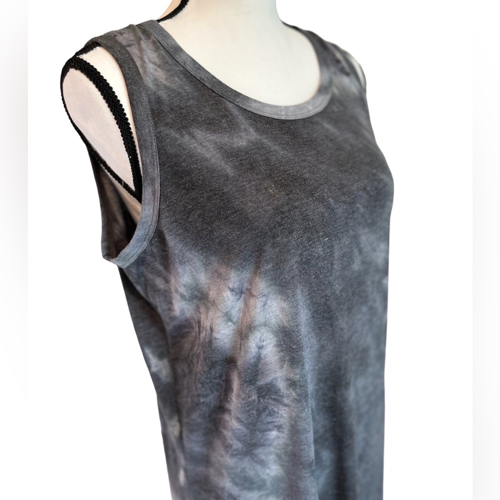 La Miel Tie Dye Side Slit Casual Maxi Tank Dress SIZE LARGE